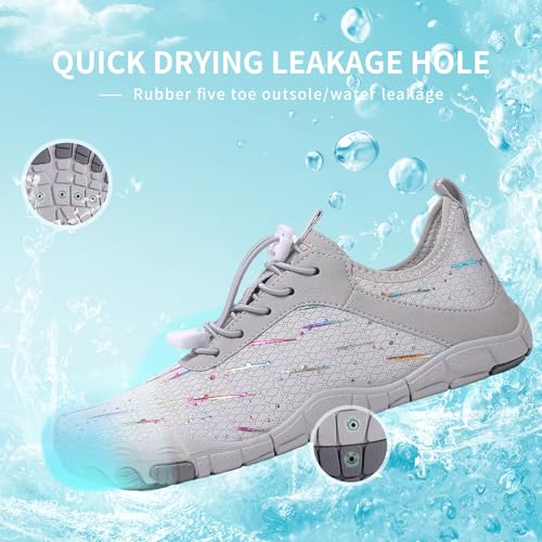 Image of SIOSNETA Hike Barefoot Shoes for Women Men, Wide Toe Water Shoes for Hiking,Breathable Non-Slip Athletic Footwear,