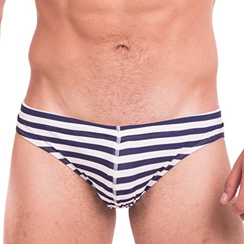 Taddlee Swimwear Men Swimsuits Sexy Swim Surf Board Boxer Briefs Bikini Bathing (M) Blue