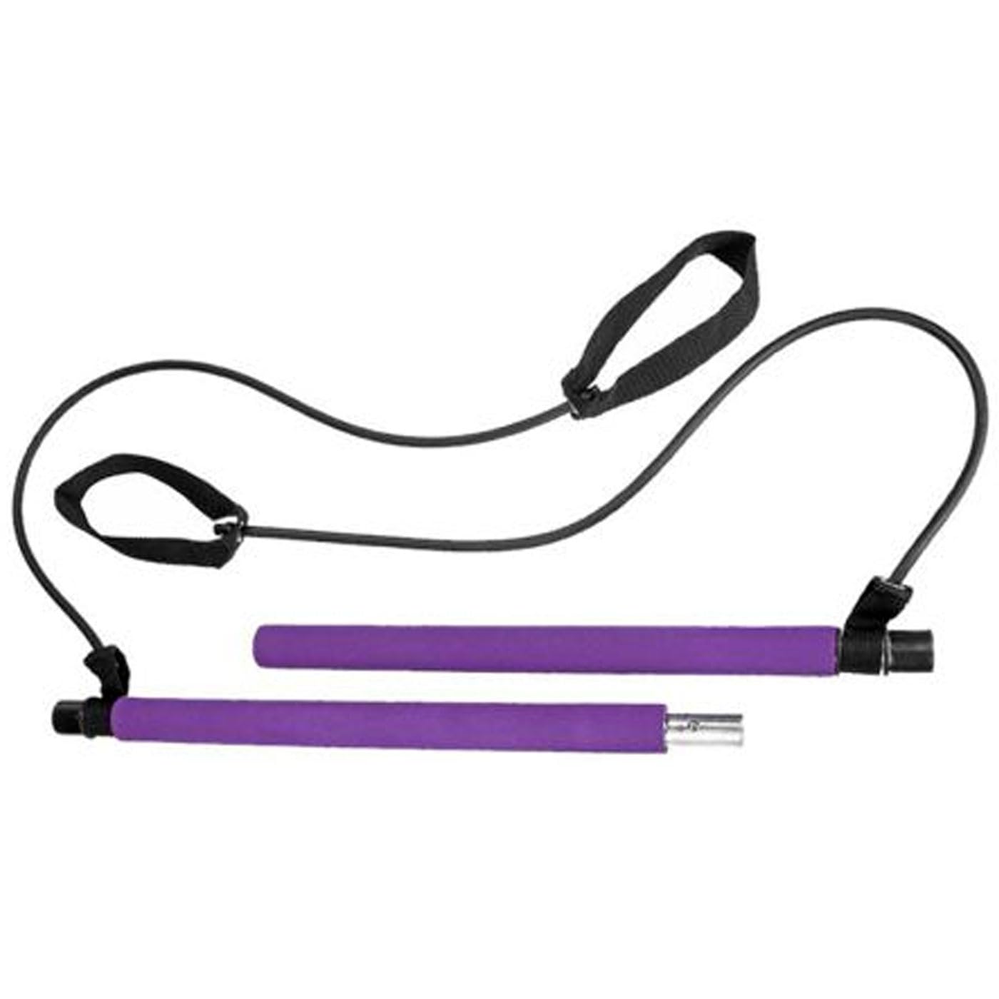 Acan Tradineur - Barra de Pilates con Bandas de Resistencia, Barra Fitness portátil con enganches para los pies, Ejercicio en casa, Yoga, estiramientos, Abdominales, Perder Peso (Color Aleatorio)