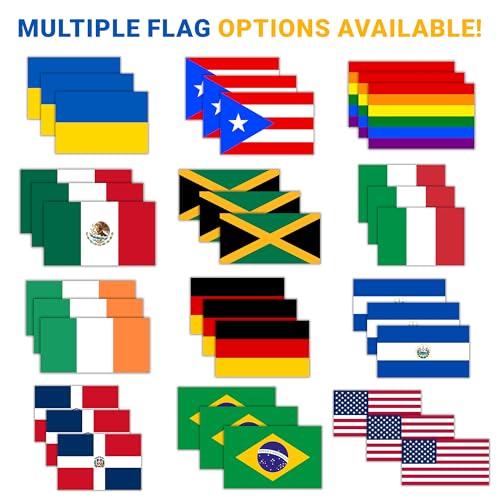 Image of German Flag Vinyl Flag Stickers, Car Decals, Waterproof Indoor Outdoor, Laptop Stickers, Car Bumper, Germany Flag, 5 x 3 Inches, Set of 3
