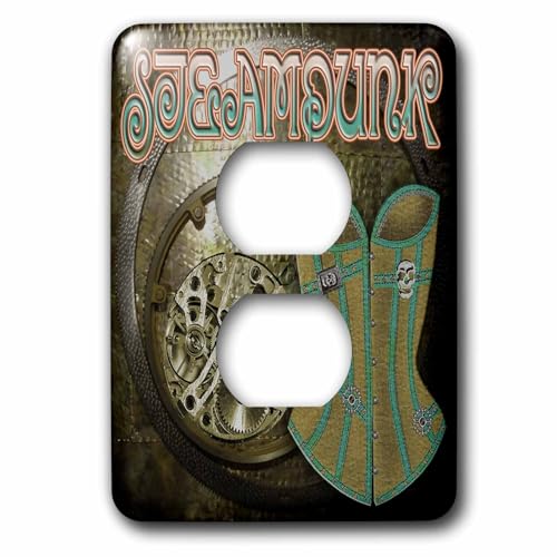 Cache-prise pour 2 prises multicolore 3dRose plaque murale double - 2