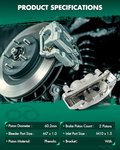 Image of SCITOO Front Brake Calipers With Bracket 18B5303 18B5302 Compatible For Chevy Silverado 2500 HD /Silverado 3500 HD, For Chevy Suburban 3500 HD 16-17, For GMC Sierra 2500 HD /Sierra 3500 HD 11-17