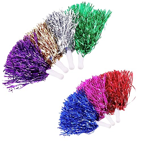 BESPORTBLE 14pcs Light Pink Cheer Bows Cheerleading Flower Ball Poms Props Ball-Flower for Aerobics School Sports Meet