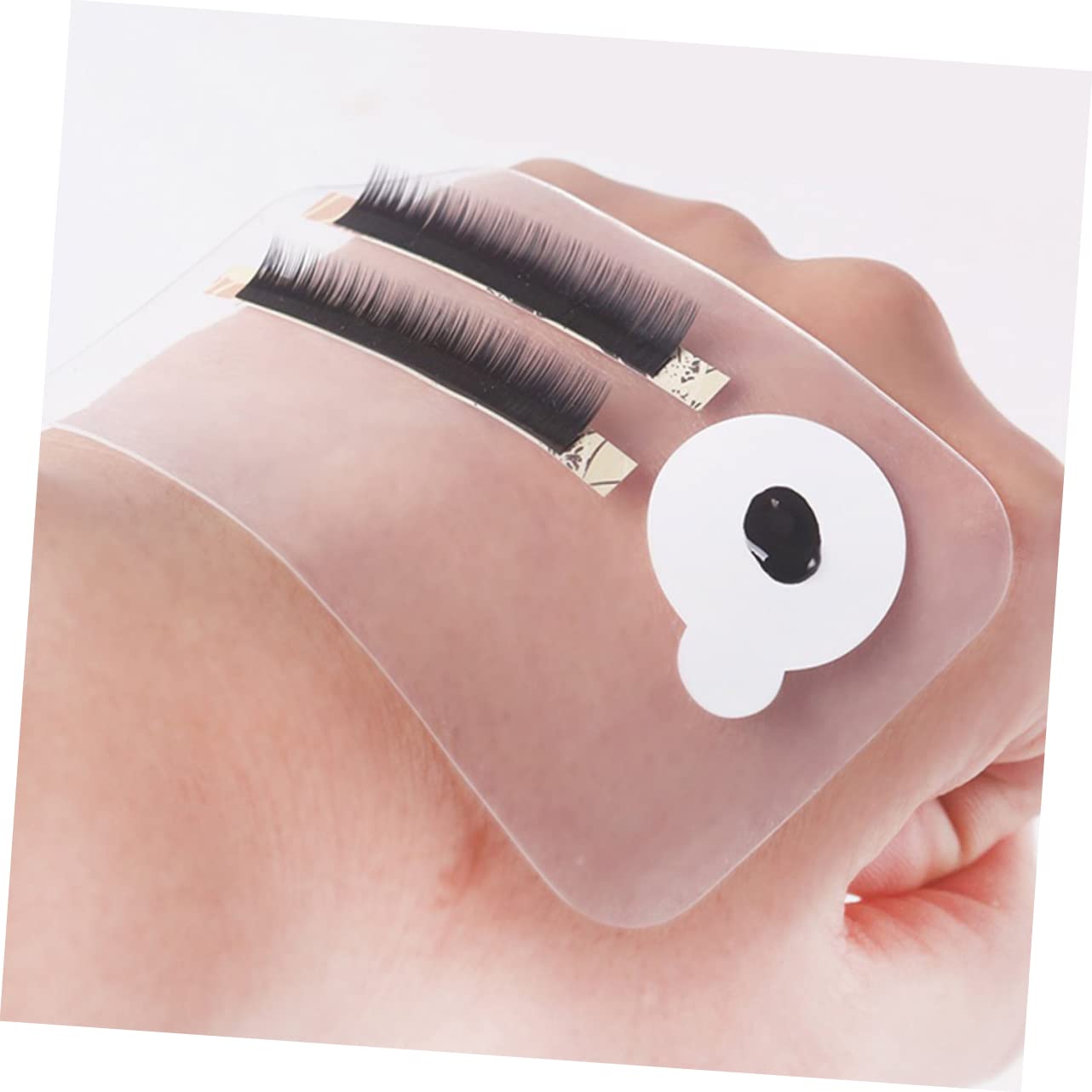 FOMIYES 4pcs Silicone Pads Eyelash Extension Supplies Anti-static Gentle Easy to Clean Salon