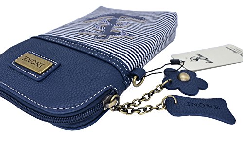 Anchor Crossbody Bag Nautical iPhone Cell Phone Purse Bag PU Leather Canvas Handbag for Smartphone Credit Card Passport Keys3