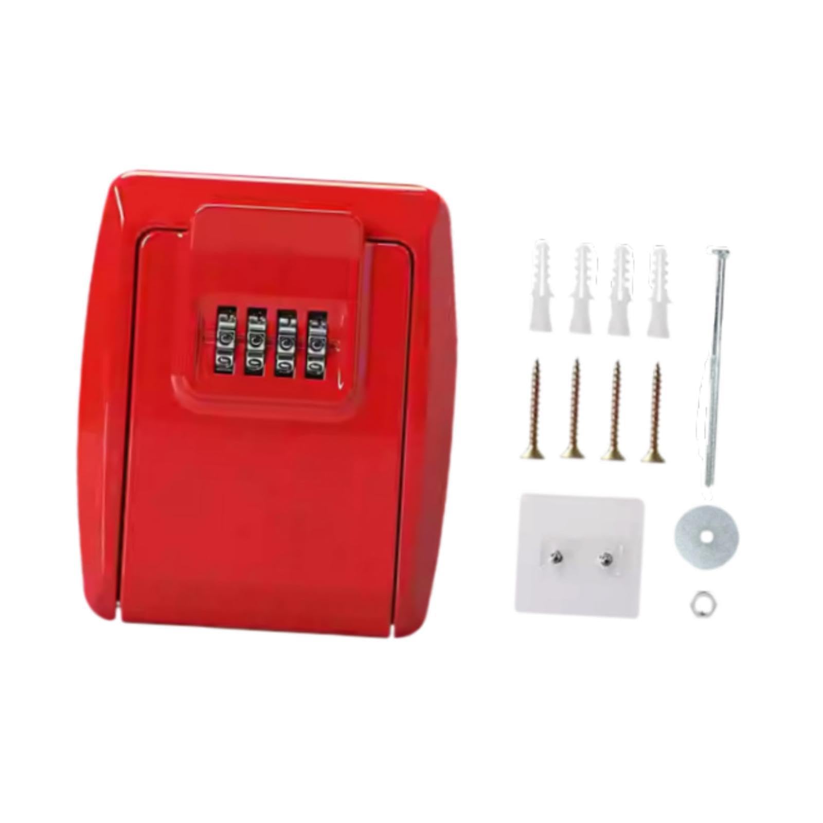 MYADDICTION Key Lock Box Multipurpose Key Storage Box for Offices Schools Indoor Outdoor Red-image-39