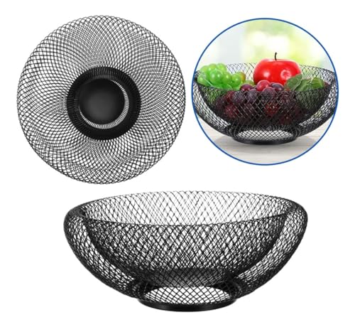 Fruteira Centro de Mesa Cesto de Metal Stand Aramado Aço Inox Decorativo Organizador de Frutas e Leg