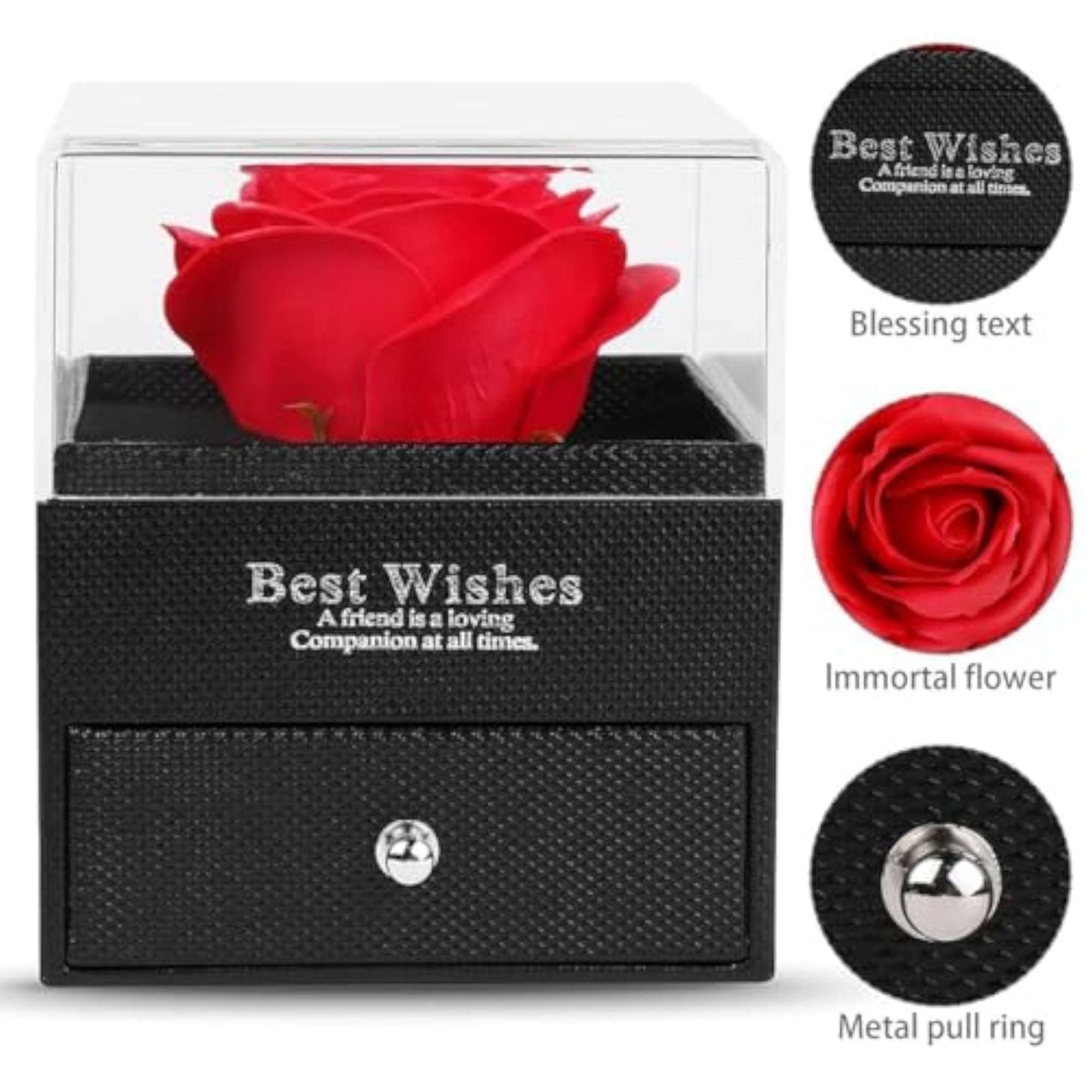 Handmade Royal Red Flowers Gift Box