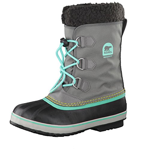 Sorel Girls' Yoot Pac Nylon, Quarry, Dolphin, 1 M US Big Kid