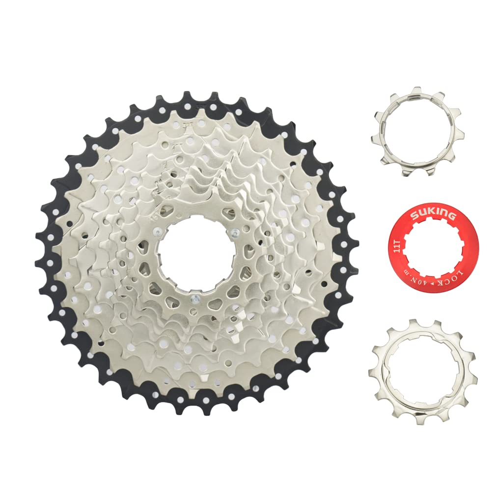 CYSKY Cassetta Pacco Pignoni 10v 11-25T/11-28T/11-32T/11-36T/11-40T/11-42T Adatta per Mountain Bike, Bicicletta da Strada, MTB, BMX (Peso Leggero)