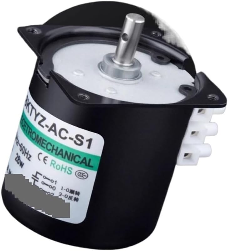 Synchronous Motor 68KTYZ AC with Bracket 220V Center Output Shaft Engine 28W Can CW CCW 2.5 rpm-110 RPM Permanent Magnet(80rpm)
