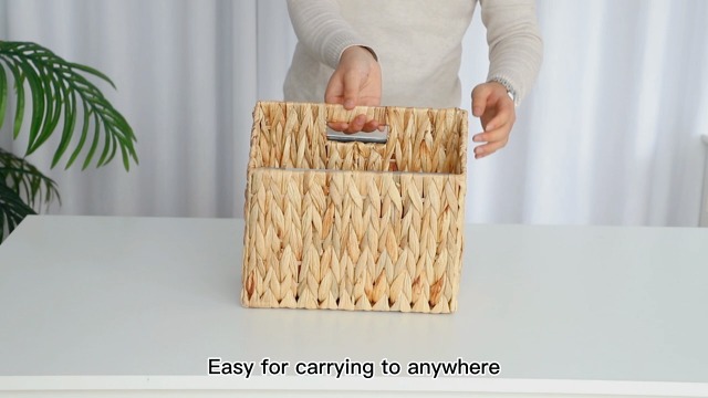 Watch Natural Wicker Magazine Rack Water Hyacinth Magazine Basket on ...