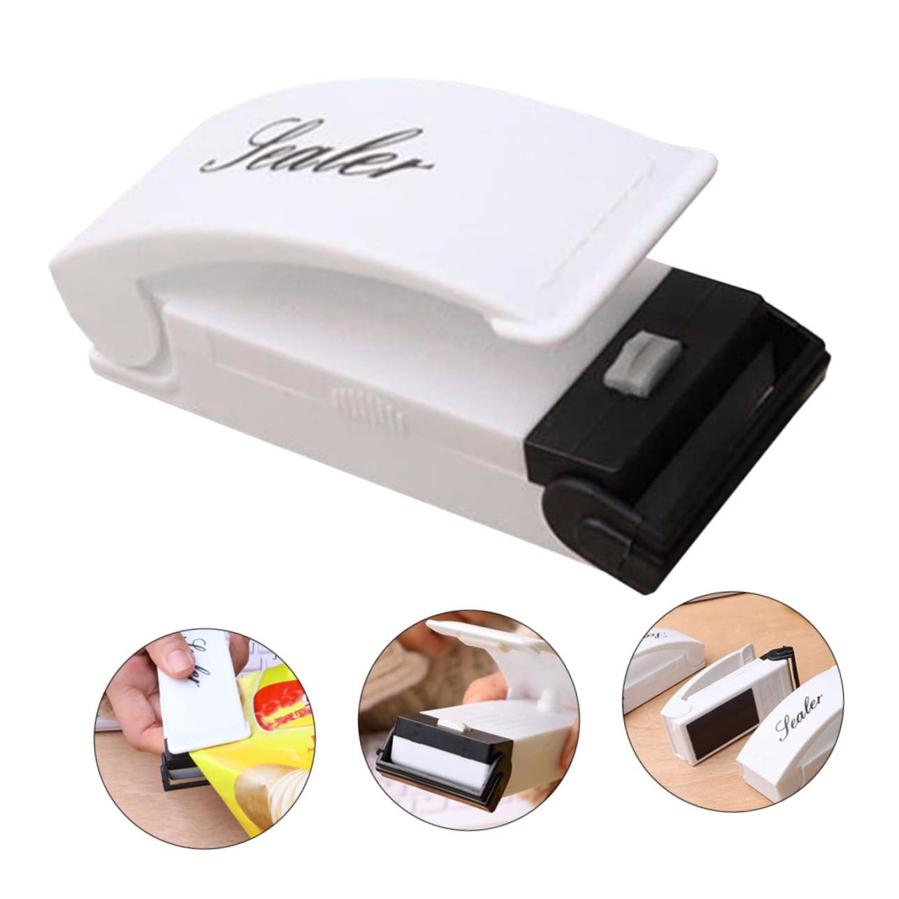 KICHOUSE Mini Capper Tool Home Sealer Without Battery Practical Sealing Tool Food Sealer for Freezer Use