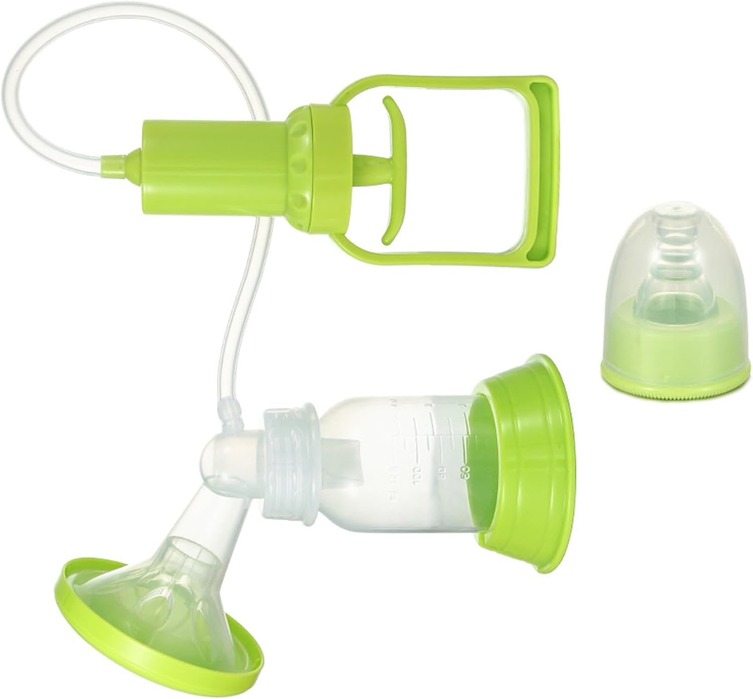 Manual Breastpump & Feeding Bottle Set Portable Handheld Breastpump Easy Use Without Batteries Need Milk Collector