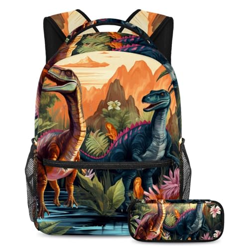 Sac à dos polyvalent dinosaure monde 54 grand format pour ranger les grands cahiers