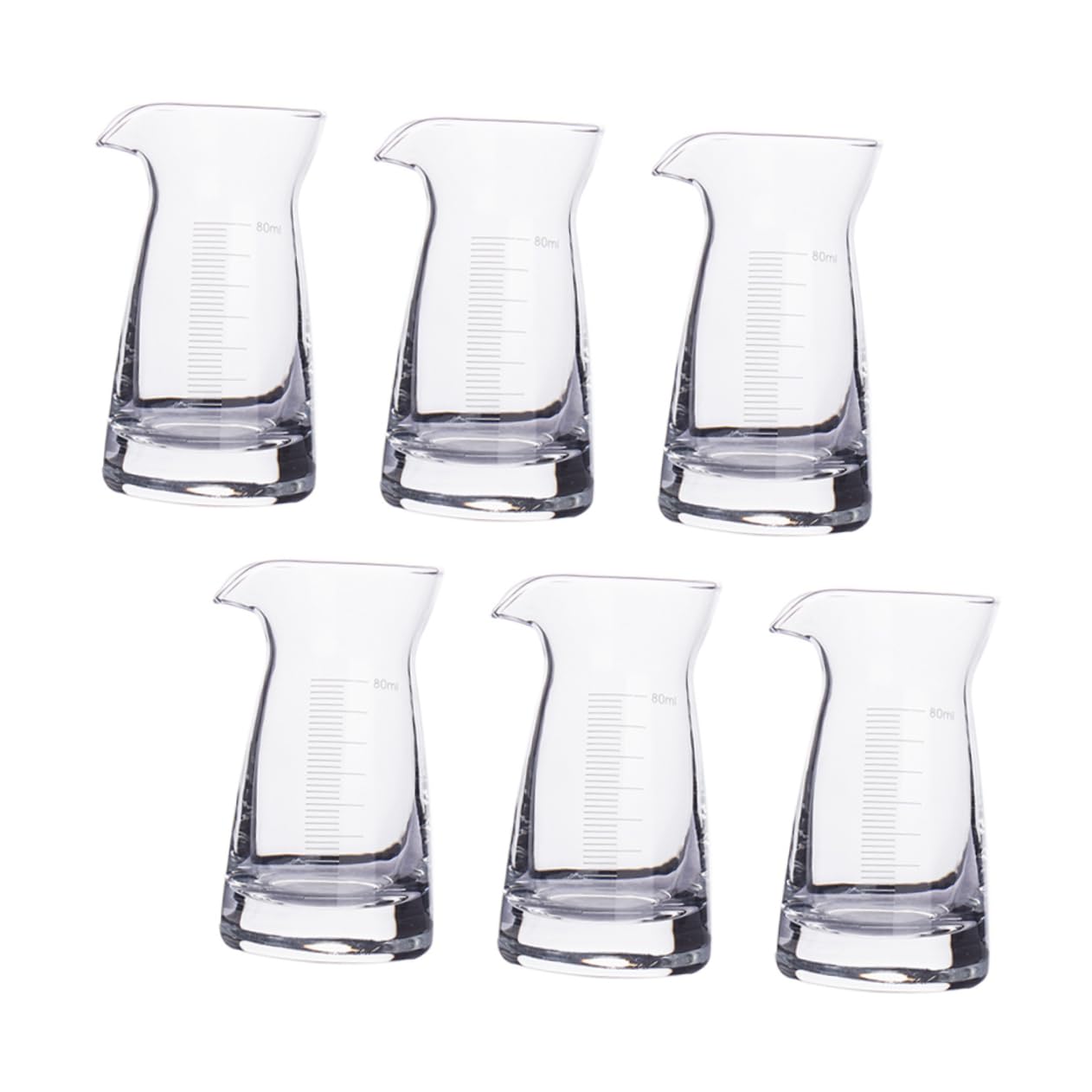 Vasos medidores de vidrio de 80ml y juego de chupitos para bares y hogar