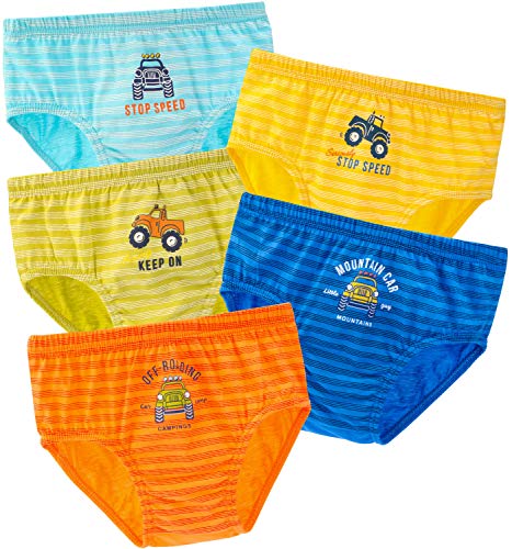 KEREDA Ropa Interior de algodón para niños Vehículo 5 Piezas Cover