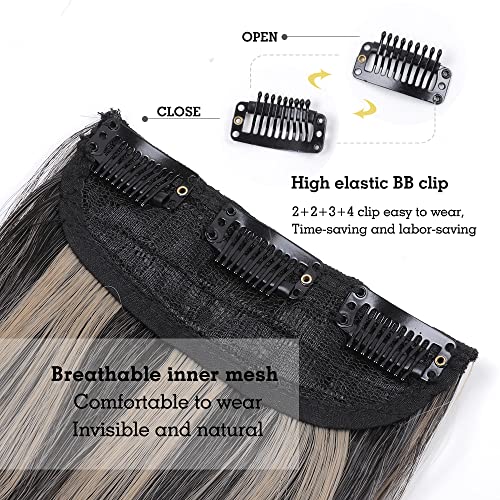 Extension cheveux naturel clip invisible bouclé long volume