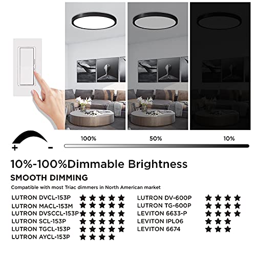 Ocioc Flush Mount Ceiling Light Black thumb #4