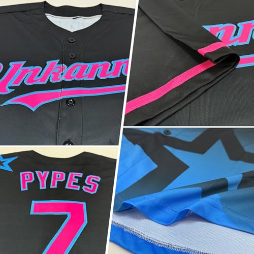 Custom Gradient Baseball Jerseys Button Down Softball Shirts Personalized Pattern Sports Team Uniform Adult Teens miniatura 4