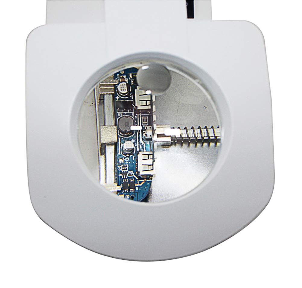 Lampe Loupe 56 LED, Lentille 3D/8D – 85 Mm, Bras Pivotant Réglable en Hauteur, Idéale pour Bureau, Table, Travaux Manuels, Bijoux.