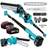 2-in-1 Electric Pole Saws for Tree Trimming, 6 Inch Mini...