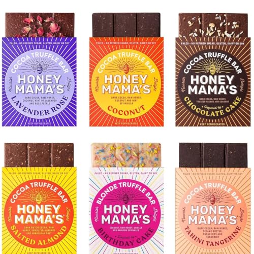 Honey Mamas Cocoa Truffle Chocolate Bars 6 VARIETY Try different flavors
