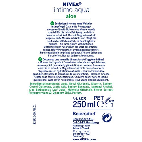 Intimwaschlotion Nivea Intimo Aqua Aloe Reinigungsmousse 3er-Pack