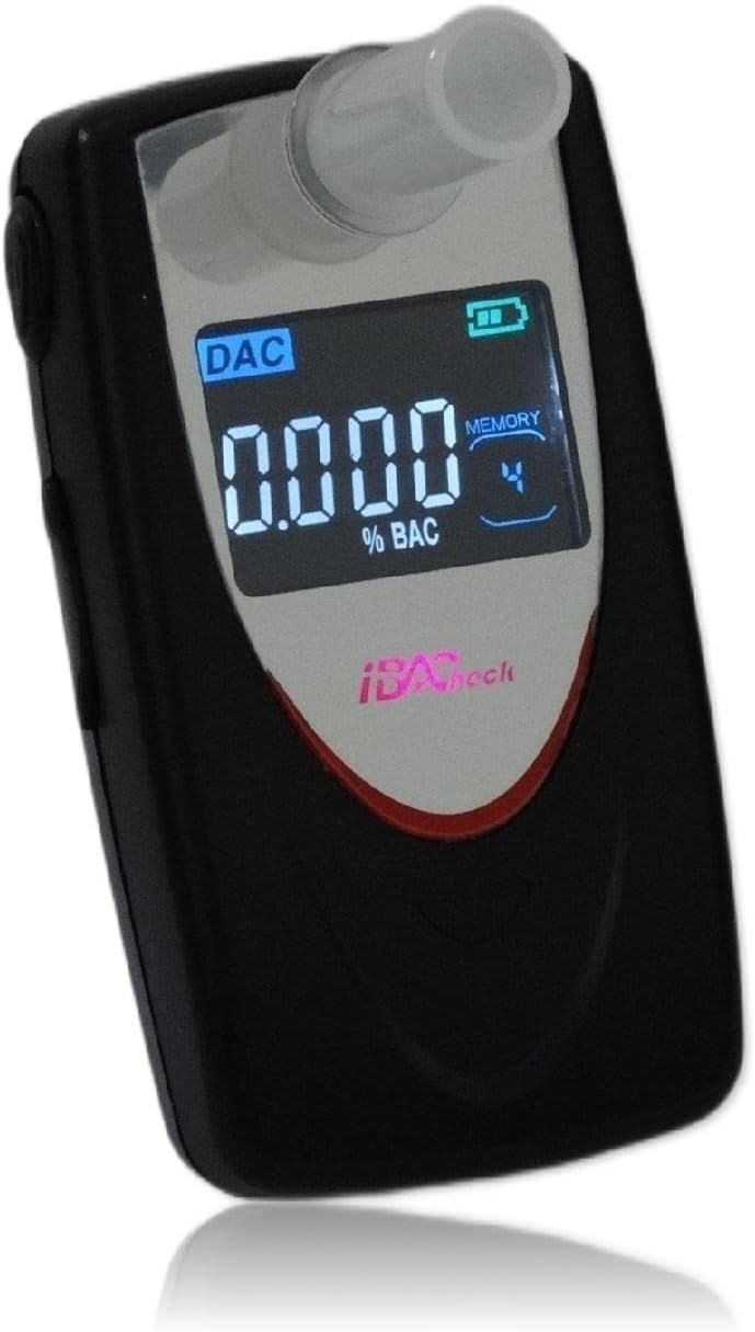 iBACheck Breathalyzer with 10 Memories and 4 Color Display
