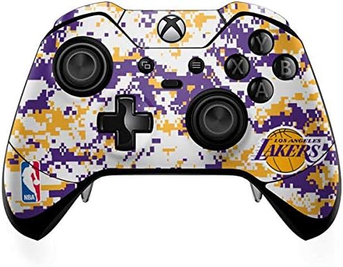 Skinit Decal Gaming Skin Compatible with Xbox One Elite Controller - Officially Licensed NBA Los Angeles Lakers Digi Camo Design