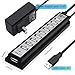 Powered USB Hub 2.0, VIENON 10-Port USB Hub USB Extender Splitterwith Individual LED Indicator Light for MacBook, PC, Laptop, Desktop Xbox, Flash Drive, HDD, Console, Printer, Camera,Keyborad, Mouse