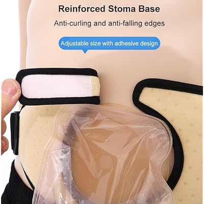 Ostomy Colostomy Belts Stoma Belt for Women Men, Adjustable Abdominal Hernia Support with Support Bag Helps Protection Ostomy Bag