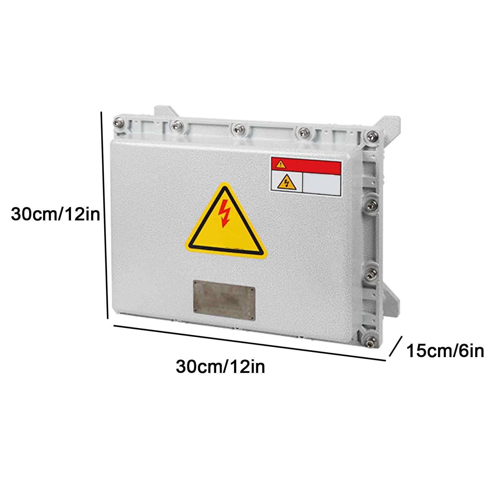 Caja Estanca Exterior Electrica, Caja Conexiones Estanca Resistente a Explosiones, Impermeable IP66, con Panel de Montaje Interno y Cubierta Abatible(30x30x15cm/12x12x6in)