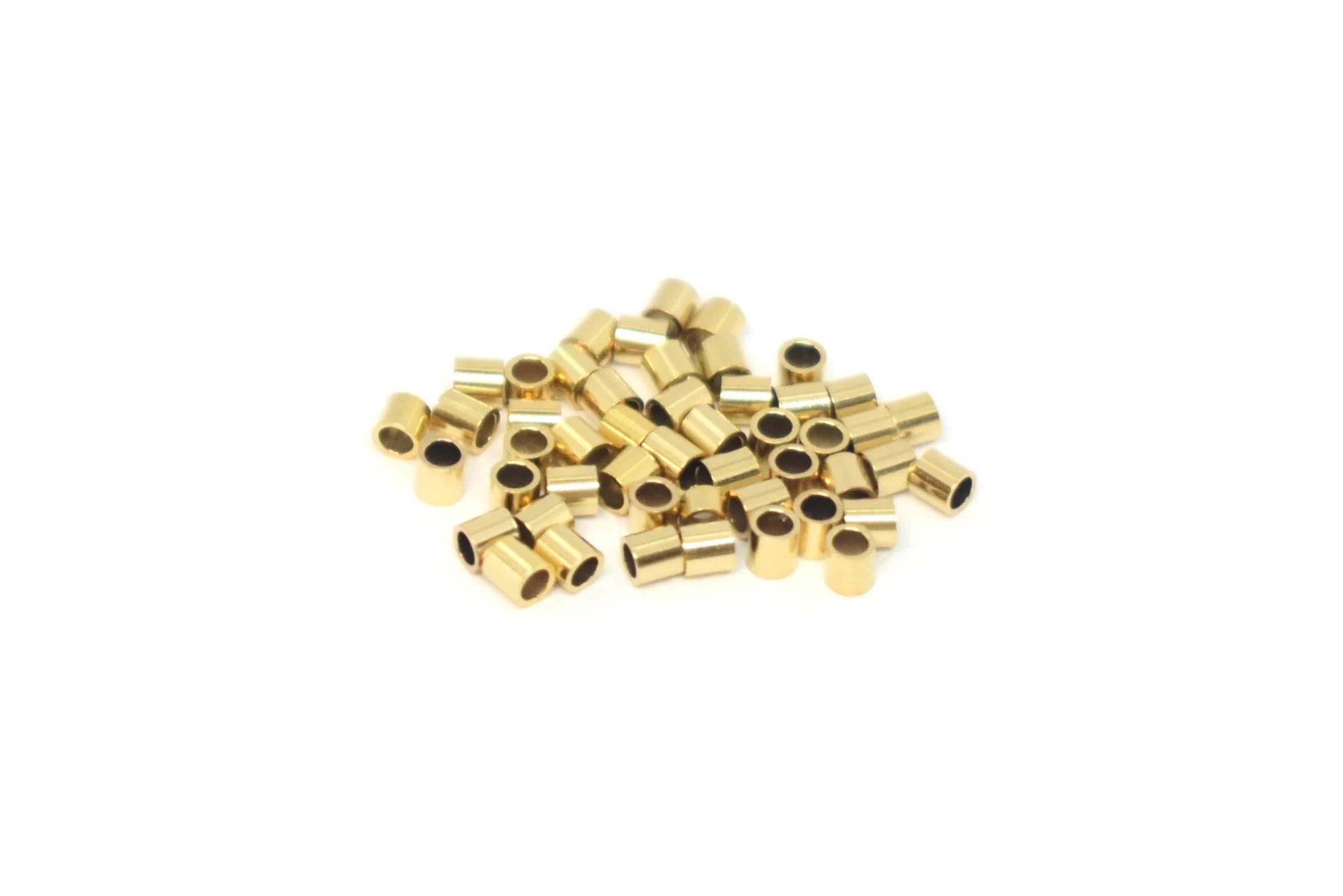 14k Gold Filled Findings - Tube Crimp Bead Findings - 2x2mm, 10 Pcs, Crimp Tubes for Jewelry Making
