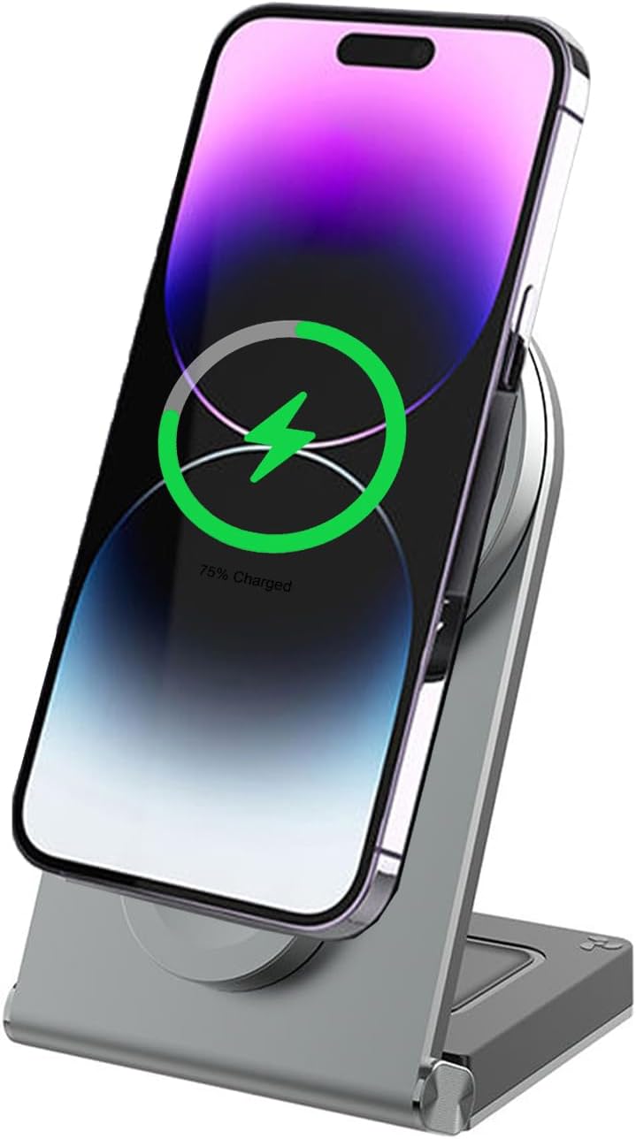 3 in 1 Wireless Charging Station for iPhone 17 16e 16 15 14 13 12 11 Pro Max, Apple Watch 10 9 8 7 6 5 4 3 2 SE Ultra, AirPods 4 3 Pro, Foldable Magnetic Fast Charger Stand with Cooling Fan