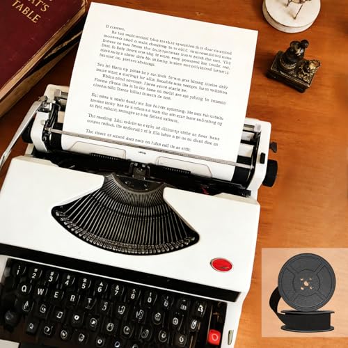 pangutheos 2 Stück Schreibmaschine Farbband, 10M x 13MM Schreibmaschinenband, Langlebiges Farbband für DIN 2103 32755 und Andere Alte Schreibmaschine, Klare Präzise Druckergebnisse(Rot+Schwarz)