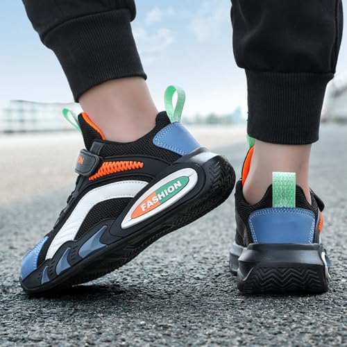 Boys Basketball Sneakers Kids Hiking Travelling Running Walking Shoes Breathable Lightweight Anti-Slip Trainers3