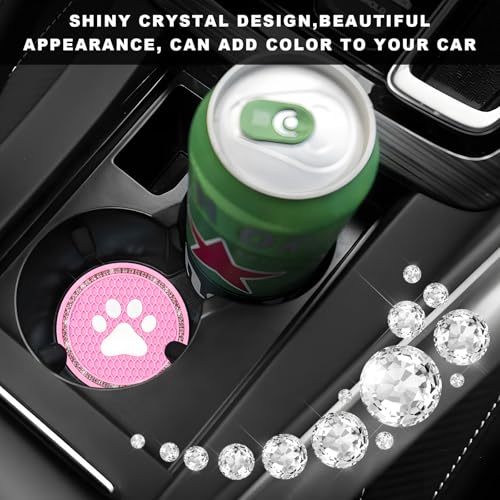 2 piezas portavasos para carro con diseño de pata brillante miniatura 6