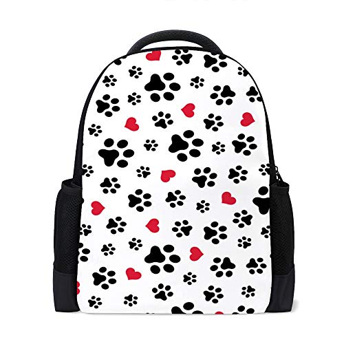 Sac à dos motif empreinte de pied Chehong étanche et mixte à double fermeture