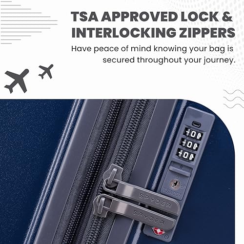 Spyder Carve 29 Inch Large Checked Luggage Expandable Hardside Upright Suitcase, Navy4