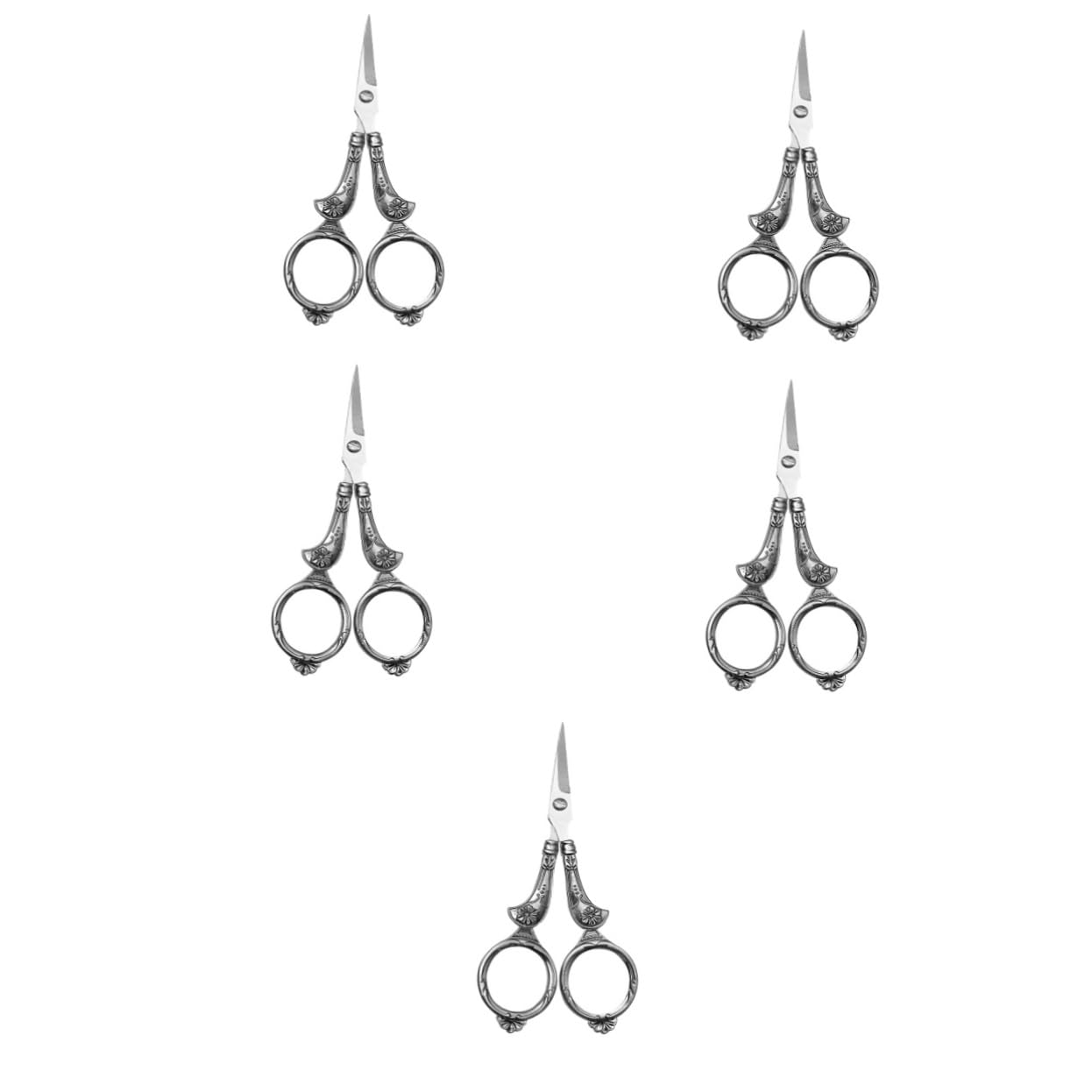 SEWACC 5pièces Ciseaux à Broderie Acier Inoxydable Vintage Outil Pratique Pour Couture Travaux Manuels Pour Artisanat Projets De Broderie