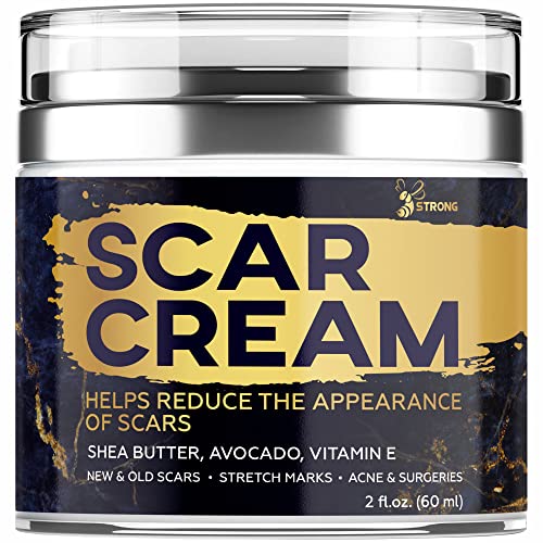 Scar Removal Cream for Surgical and Acne Scars, Cuts, Burns - Natural Stretch Mark Removal Cream - Helps with Old and New Scars - Supports Skin Renewal - Scar Cream for Women and Men, All Skin Types