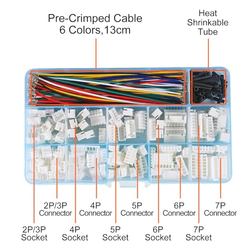 Kit conector XH 2.54mm 2 a 7 pines y cables pre-crimpados miniatura 3