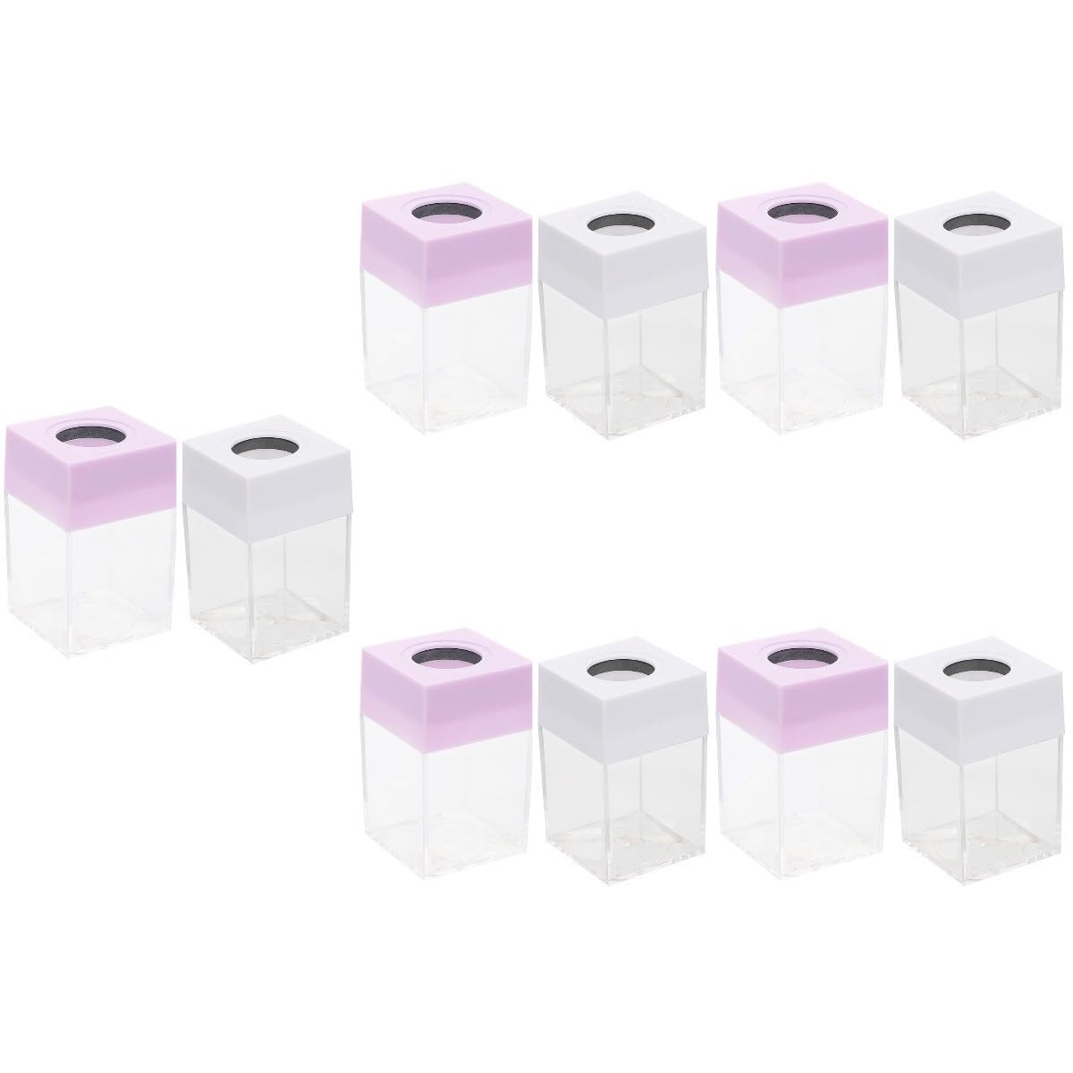 Abaodam 10 Stk Pin-eimer Ordnerhalter Für Schreibtisch Klarer Clip Schreibtisch-container Papierklammerhalter Clip-behälter Magnet Büro Lagerregal