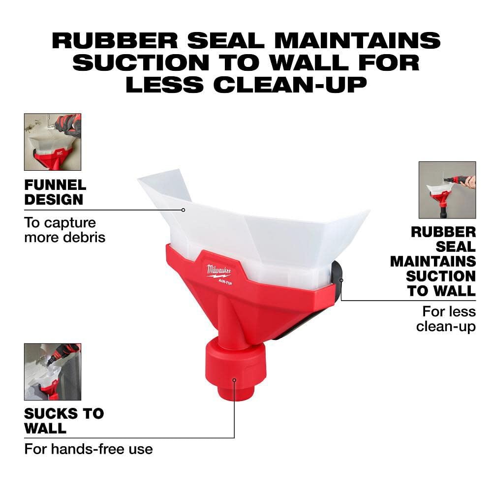 Milwaukee Air-Tip Shop Vac Aspirador húmedo y seco Colector de Polvo 1 Pieza