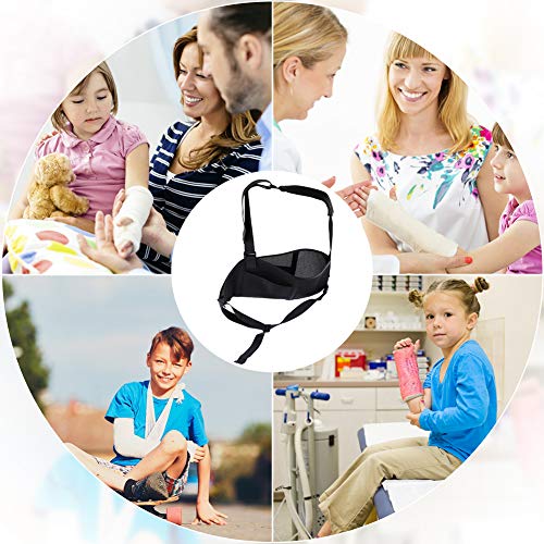 Arm Sling Support Adjustable Shoulder Wrist Elbow Sling, Stabilization for Injured Forearm Supporter Cuff Wrist Elbow Brace Immobilizer Fracture Protector for Child Kids Left and Right Hand