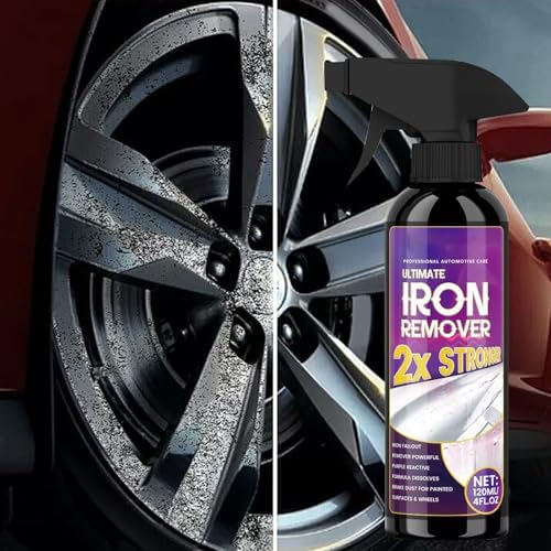 2026 New Iron Remover Car Detailing, 120ml Long-Lasting Powerful Rust Stain Remover, Multipurpose Cleaner Detailing Solution For Calipers Rv Tires Paint Brakes Boat Wheels - 3
