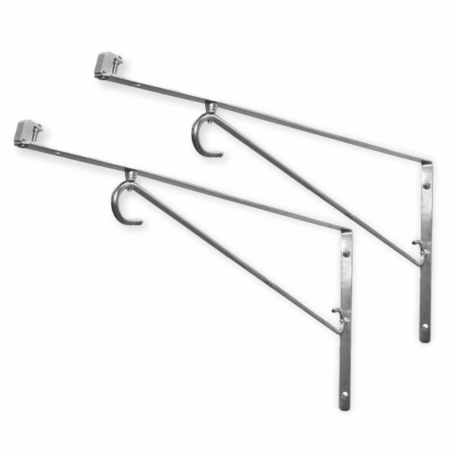 Fox Wall Mount Metal Awning Bracket for Door & Window | Uses: Door Shade, Window Shade, Hanging Planters, Pots, Lamps, etc. (Stainless Steel, 2 pcs) (B0CNW9FCPN) Amazon Price History, Amazon Price Tracker