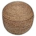 Tabouret Pouf en Jute Fait Main, Fibres Naturelles, Diamètre 45 cm