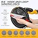 Gyfent Drywall Sander, 880W 7.3-Amp Popcorn Ceiling Removal Tool with 1100-2100RPM 5 Variable Speed 12pcs Sanding Discs Electric Drywall Sander with Vacuum Dust Collector LED Light for Ceiling Sanding